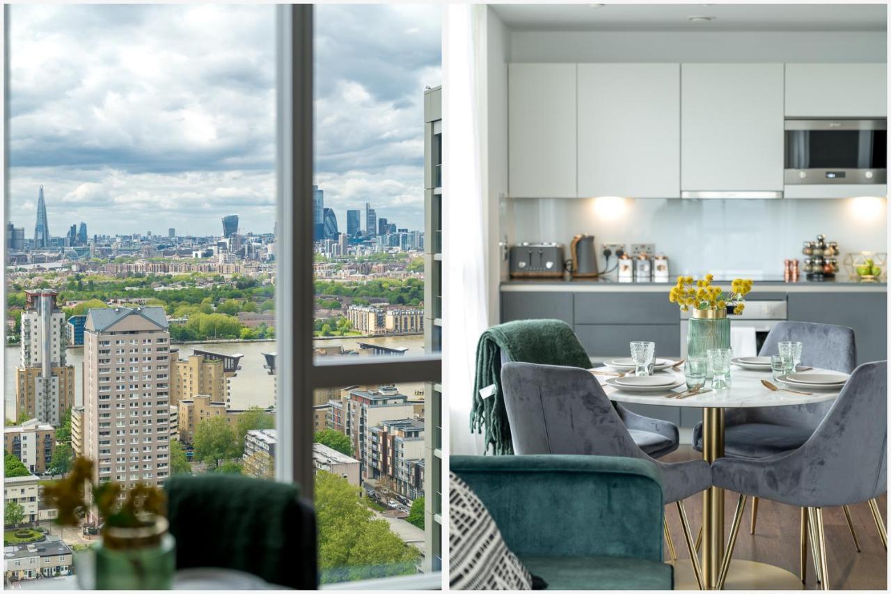 Luxurious Spacious 2Bed Suites Skyline River Views By Canary Wharf Лондон Екстериор снимка